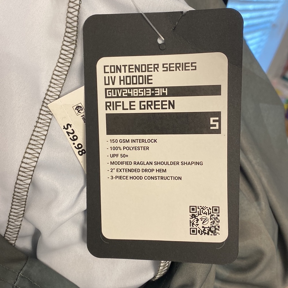 Gillz Contender Series UV Hoodie Rifle Green Small UPF 50+ 150 GSM Interlock - Picture 6 of 8